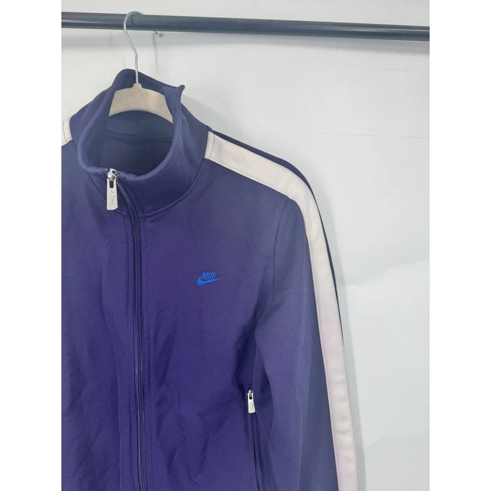 Nike Sportswear Retro Track Jacket Women Medium‎ Purple Athletic Workout Gym